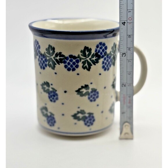 Polish Pottery Coffee Cup Mug Made in Poland Used - Picture 9 of 10